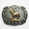 Western Cowboy Rodeo Deer Double Color Belt Buckle