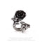  Wild Black Rose Ring