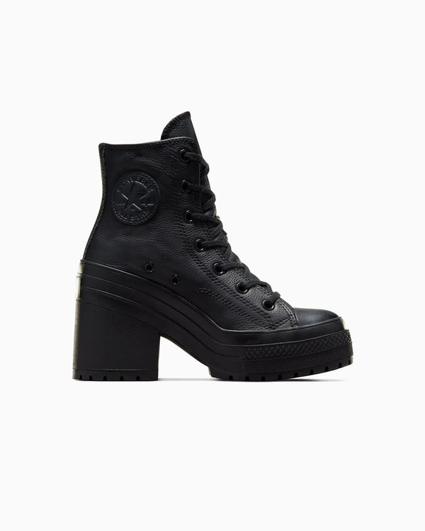 Converse Chuck 70 De Luxe Heel Leather High Top Black Mono