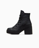 Converse Chuck 70 De Luxe Heel Leather High Top Black Mono