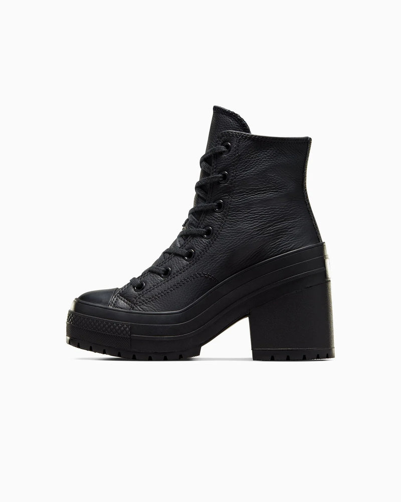 Converse Chuck 70 De Luxe Heel Leather High Top Black Mono