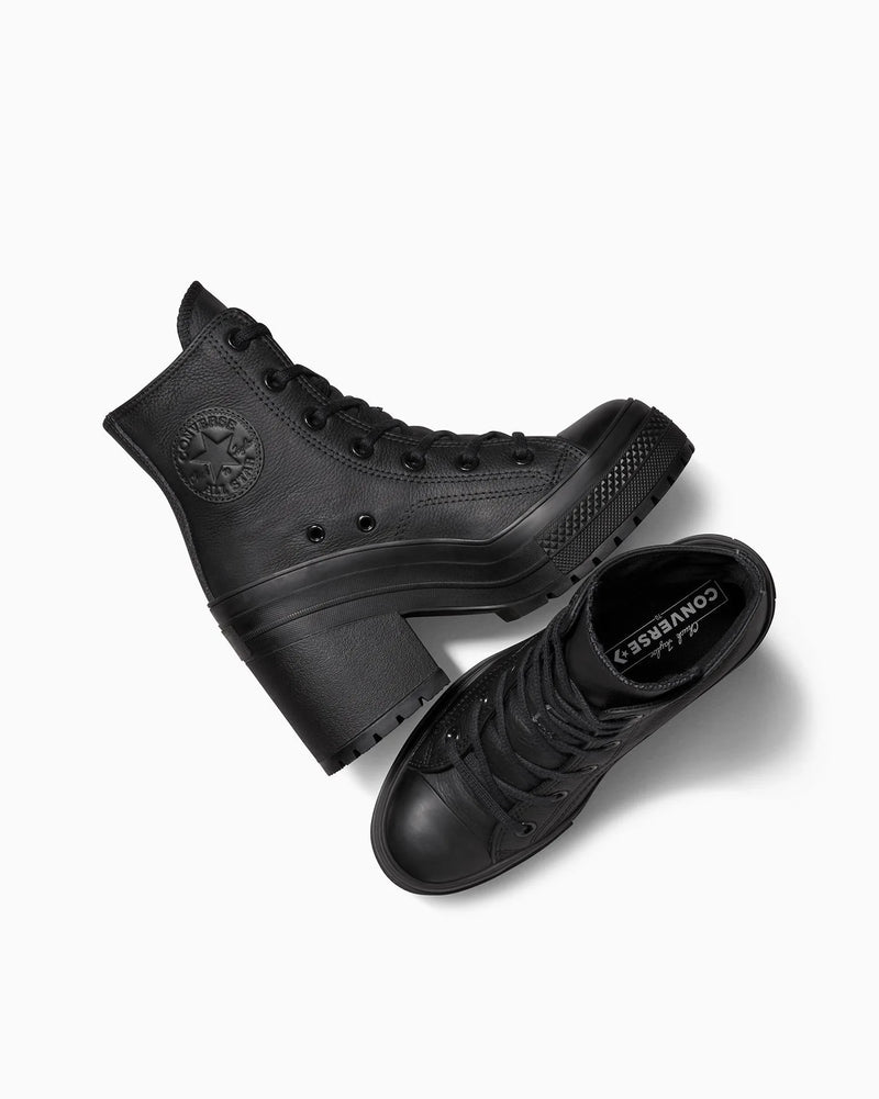 Converse Chuck 70 De Luxe Heel Leather High Top Black Mono