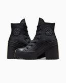 Converse Chuck 70 De Luxe Heel Leather High Top Black Mono