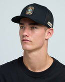 Mad Hueys Caught FK All Skull Twill Trucker Cap Black