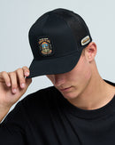 Mad Hueys Caught FK All Skull Twill Trucker Cap Black