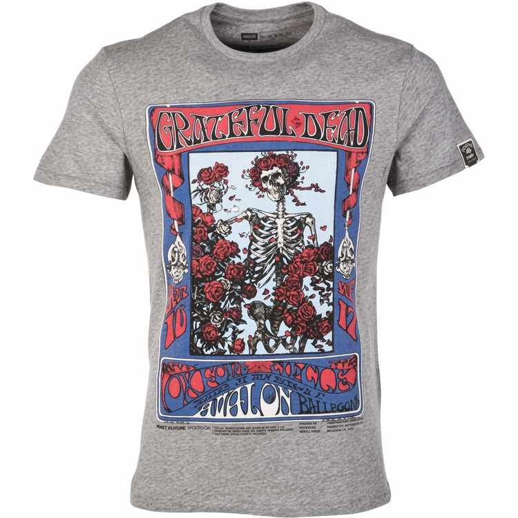Levi Tshirt Grey with Grateful Dead logo