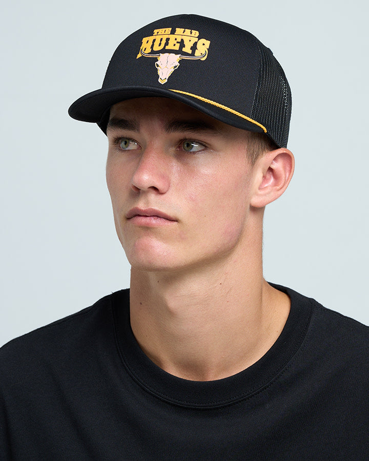 Mad Hueys Keg Kelly Foam Trucker Cap Black