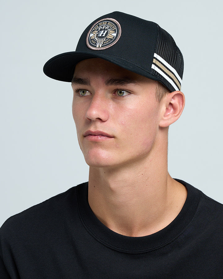 Mad Hueys Surf Hueys Twill Trucker Cap Black