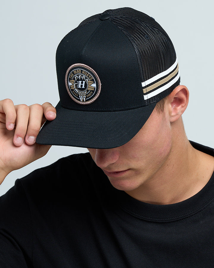 Mad Hueys Surf Hueys Twill Trucker Cap Black