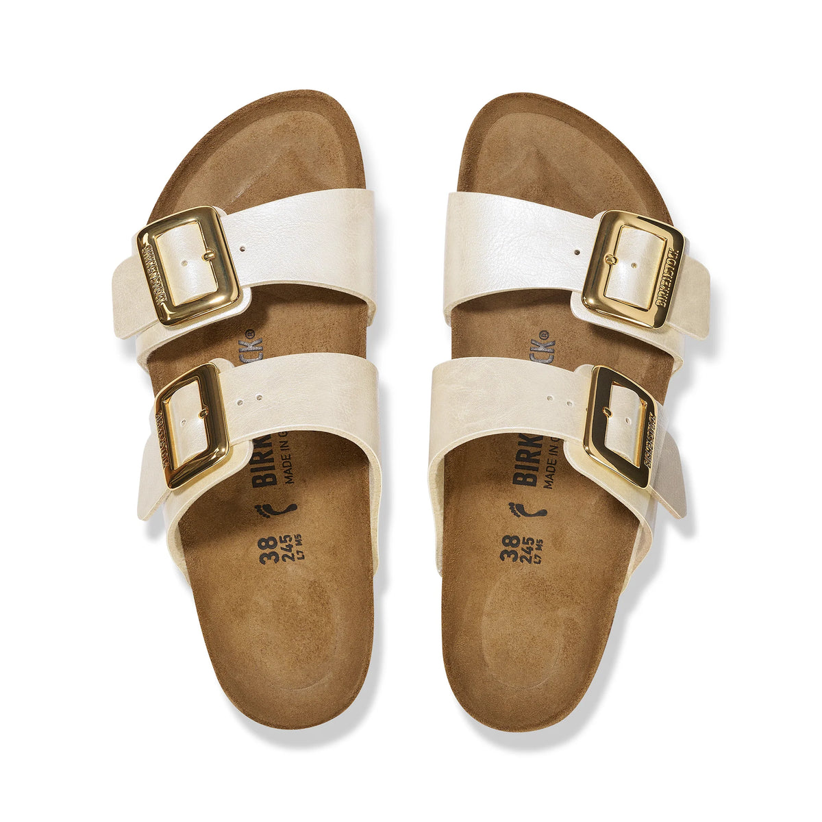 Birkenstock Sydney Cushion Buckle Graceful Pearl White Birko-Flor