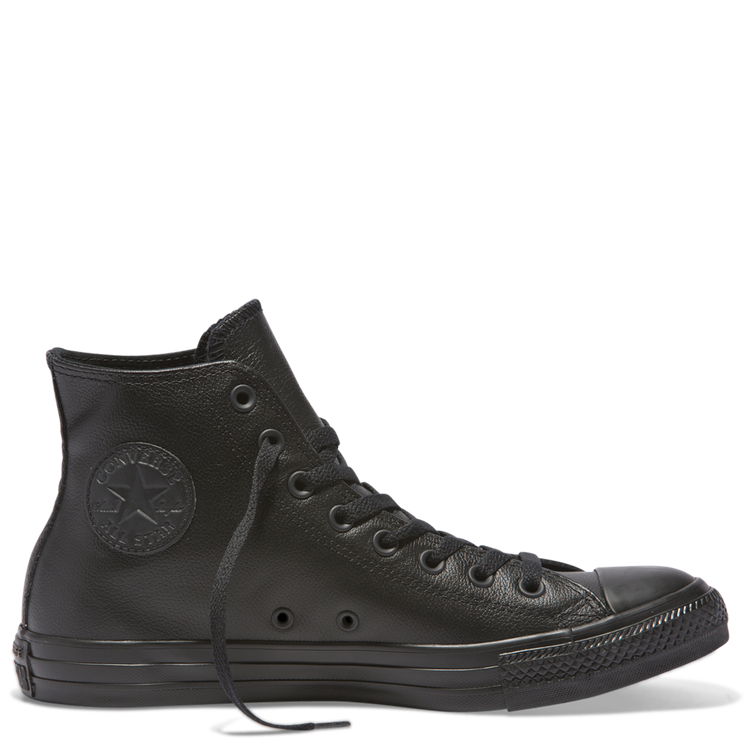Converse Chuck Taylor All Star Hi Black Leather Mono 