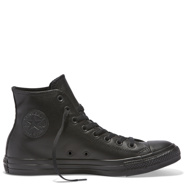 Converse Chuck Taylor All Star Hi Black Leather Mono 