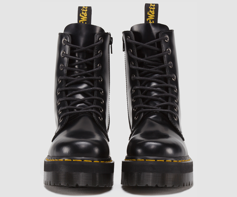 Dr Martens Jadon Black Polished Smooth Boots 15265001
