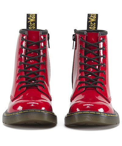 Dr Martens Youth Delaney Red Patent Leather Boot Youth 15382602