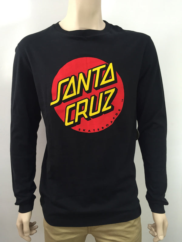 Santa Cruz Big Dot Long Sleeve Shirt - Black