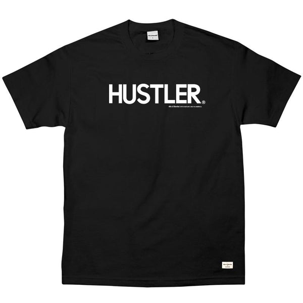 40s & Shorties Hustler Logo T-Shirt Black. Famous Rock Shop. 517 Hunter Street Newcastle, 2300 NSW. Australia.