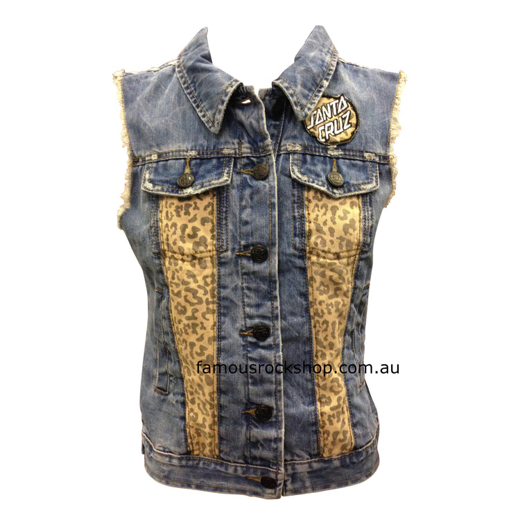 Santa Cruz Primal Dot Denim Vest Colour: Den  Famous Rock Shop  Newcastle, 2300 NSW Australia.