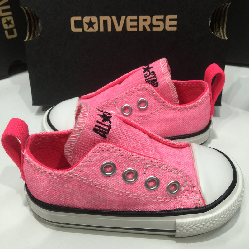 Converse Infants Ox Simple Slip On Neon Pink Famous Rock Shop