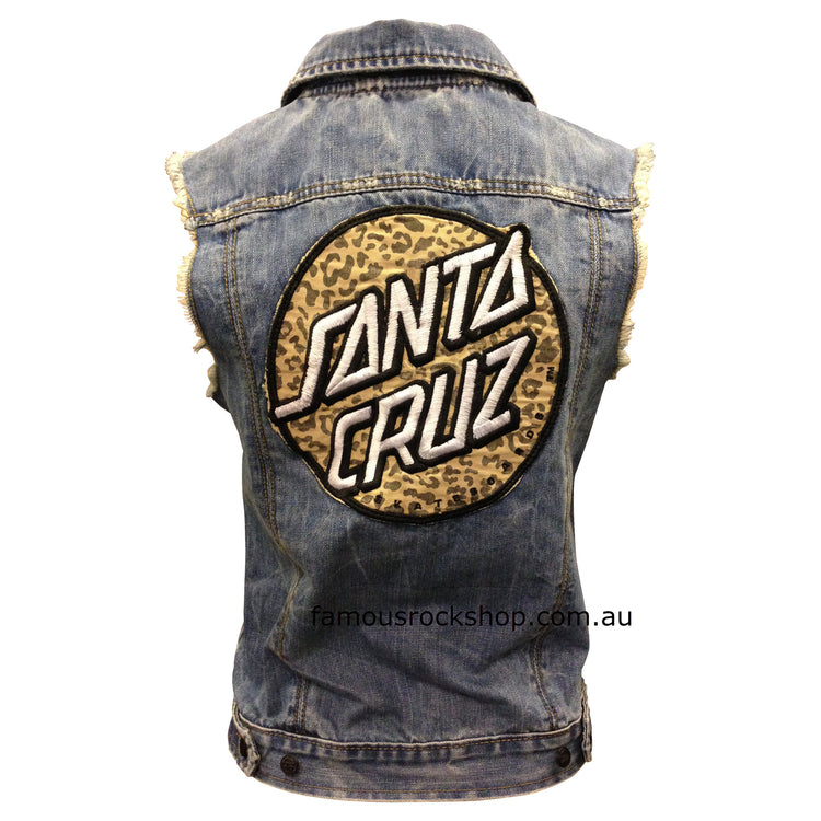 Santa Cruz Primal Dot Denim Vest Colour: Den  Famous Rock Shop  Newcastle, 2300 NSW Australia.