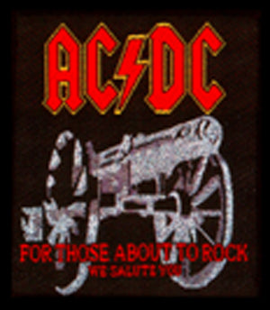 ACDC For Those About To Rock Sew on Patch Famousrockshop