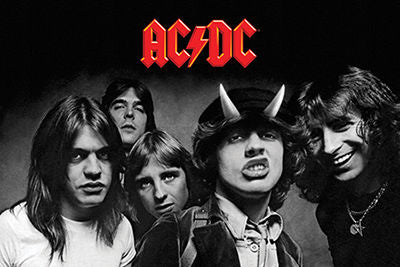 ACDC Highway To Hell Poster B&W