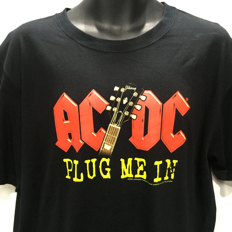 AC/DC - Plug Me In Black T-Shirt Famous Rock Shop Newcastle, 2300 NSW Australia