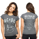 ACDC We Salute You Ladies Tee Ltd Australia Tour TShirt Famous Rock Shop Newcastle NSW Australia