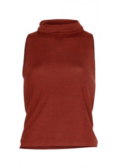 @hotpropertyhq Abigail Roll Neck Tank Rust Marle Composition: Polyester Care Instructions: Cool gentle hand wash Hot Property Newcastle NSW Australia