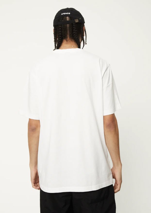 Afends Back to It  Recycled Retro T-Shirt White