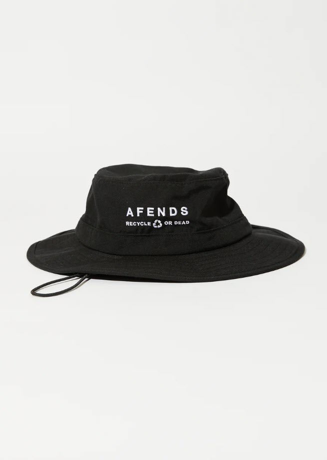 Afends - Calico Recycled Black Bucket Hat