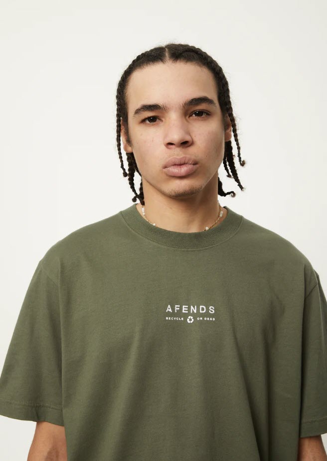 Afends Calico Recycled Retro Logo T-Shirt Cyress