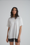 Afends Courtney Love Hemp Oversized Tee Off White