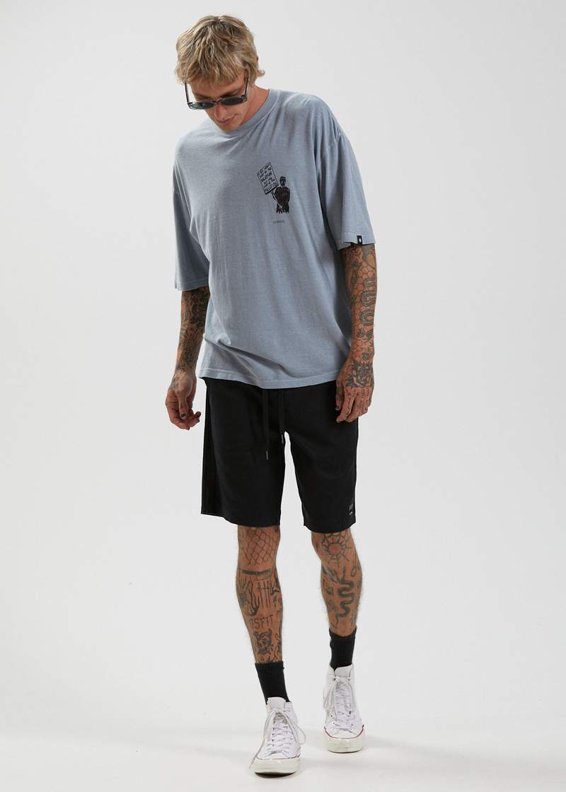 Afends Doom Future Hemp Oversized Tee Abyss