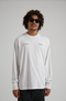 Afends Fight Retro Fit Long Sleeve Tee Blanc
