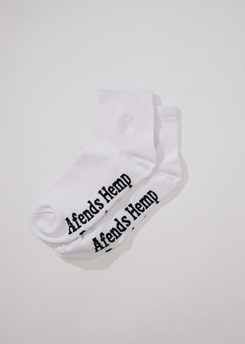 Afends Happy Hemp Women's Socks One Pack - White White