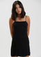 Afends Lola Recycled Mini Dress Black