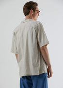 Afends Miles Away Hemp Cuban Short Sleeve Shirt Moonbeam