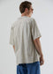 Afends Miles Away Hemp Cuban Short Sleeve Shirt Moonbeam