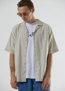 Afends Miles Away Hemp Cuban Short Sleeve Shirt Moonbeam