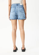 Afends SEVENTY THREE'S- HEMP DENIM HIGH WAISTED SHORTS