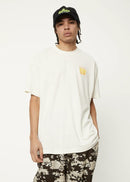 Afends Vibrations Hemp Boxy T-Shirt Off White