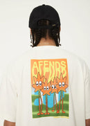 Afends Vibrations Hemp Boxy T-Shirt Off White