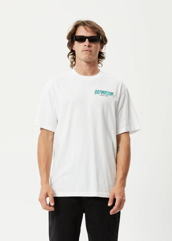Afends World Recycled Retro Logo T-Shirt White