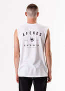 Afends  Bay Noise Bandcut Tee White