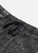 Afends Baywatch Black Acid Wash Elastic Waist Boardshorts 16"