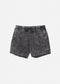 Afends Baywatch Black Acid Wash Elastic Waist Boardshorts 16"