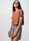 Afends Donna Wide Neck Cropped Tee Tobacco W194003 Famous Rock Shop Newcastle, 2300 NSW. Australia. 2