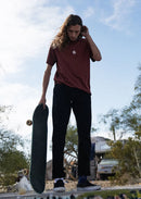 Afends Men's Flame Logo Retro Fit Tee Rojo M194013 Famous Rock Shop Newcastle, 2300 NSW. Australia. 5