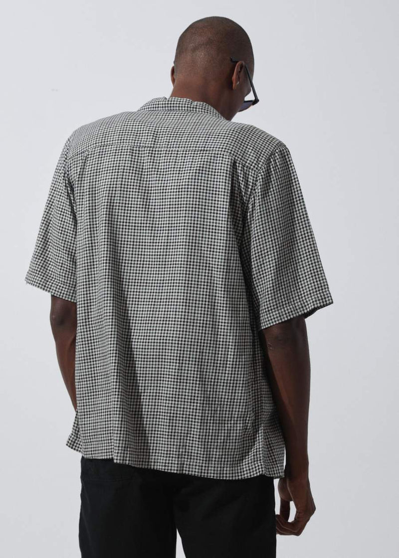 Afends The Clash Cuban Short Sleeve Shirt Houndstooth