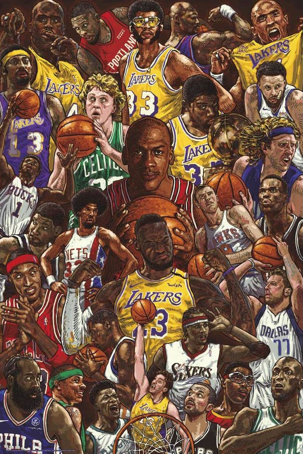 Basketball Superstars Poster 